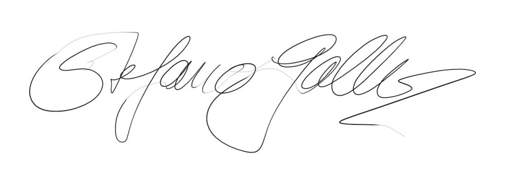 Unterschrift Stefano Gallus